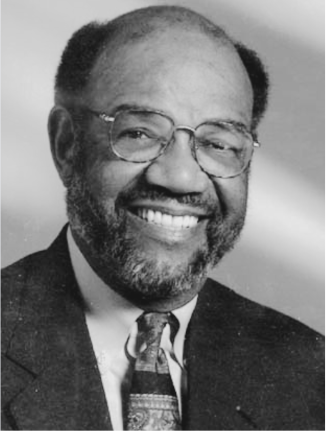 A black and white portrait of Julius Pegues.